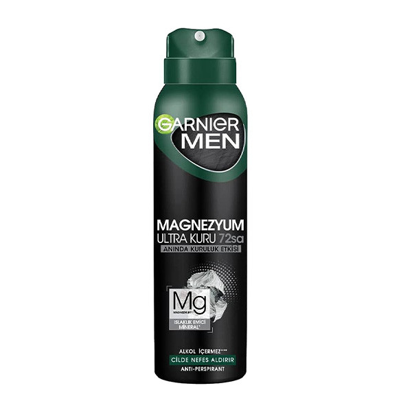 اسپری ضد تعریق مردانه گارنیه مدل Magnezyum 72 Sa حجم 150 میلی لیتر اسپری ضد تعریق مردانه گارنیه مدل Magnezyum 72 Sa حجم 150 میلی لیتر