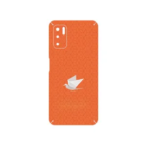 MAHOOT Minimalist origami bird Cover Sticker for Xiaomi Redmi Note 10 5G