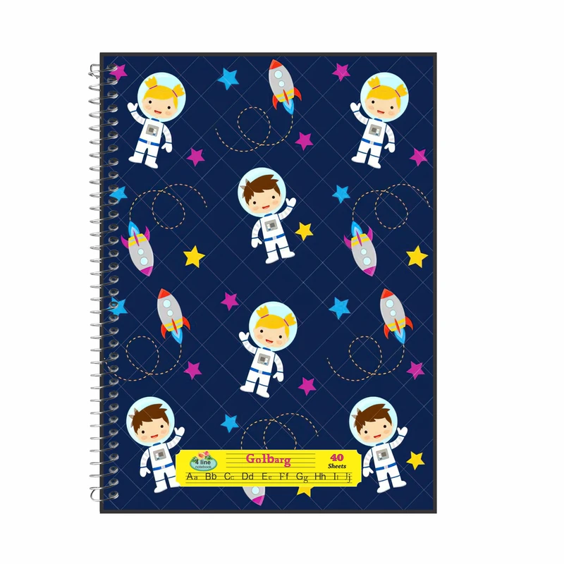 دفتر زبان 40 برگ گلبرگ طرح فضانورد کد 4544