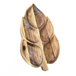 اردو خوری چوب گردو طرح برگ 