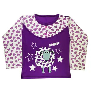 تی شرت آستین بلند دخترانه مدل Lamb smartly