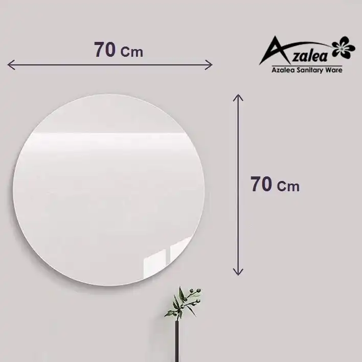آینه سرویس بهداشتی آزالیا مدل بک لایت نوردار گرد 70