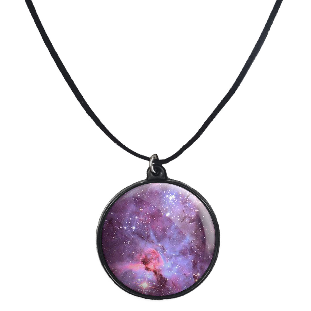 گردنبند پرمانه طرح ستاره و کهکشان کد pmb.25680 مدل دو طرفه