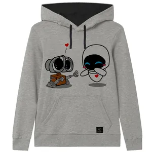 هودی دخترانه 27 مدل WALL-E کد V80 رنگ طوسی