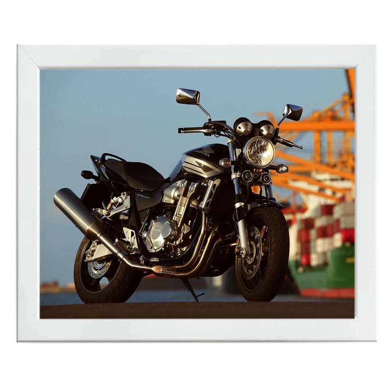 تابلو بکلیت طرح موتور سنگین HONDA CB1300 مدل W-po1506 فریم سفید