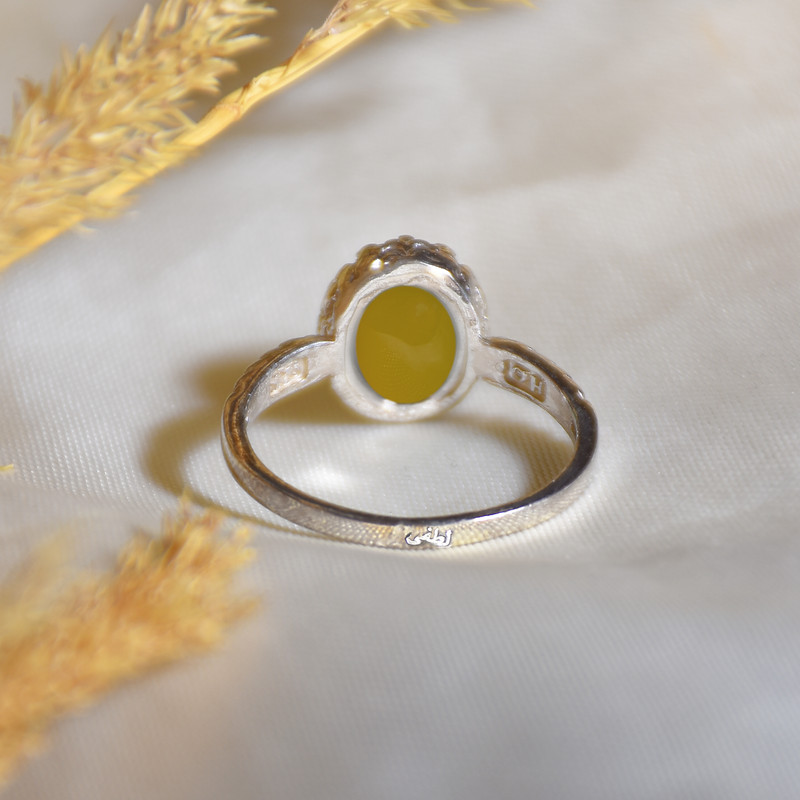 انگشتر نقره زنانه نقره جات لطفی مدل عقیق کد ANZS04E010