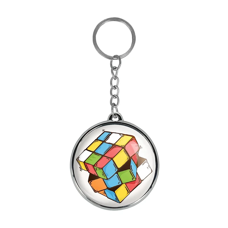 جاکلیدی خندالو طرح مکعب روبیک مدل دوطرفه کد 2780827809