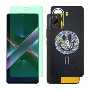 Glass Together model Green light screen protector suitable for Xiaomi Poco X7 Pro mobile phone with back cover sticker