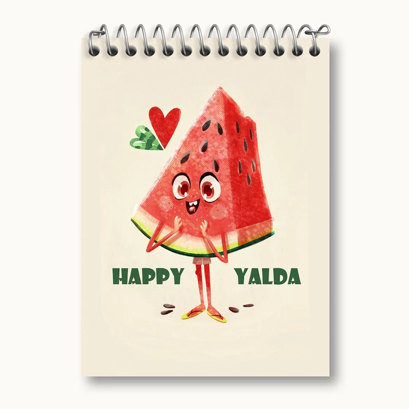 دفتر یادداشت 50 برگ خندالو مدل شب یلدا کد 3190