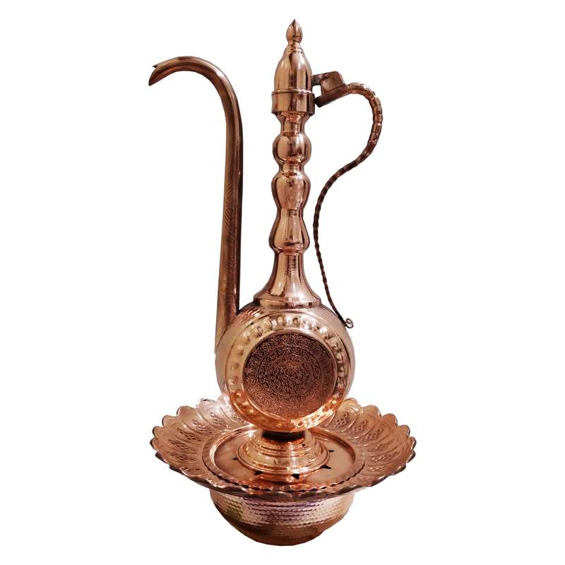 ست آفتابه و لگن مسی کد PO2