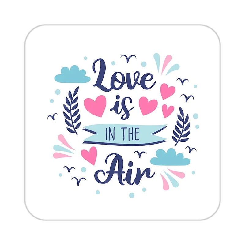 زیر لیوانی کاکتی طرح عاشقانه مدل mp40769