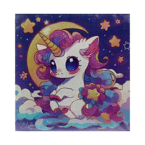 بازی آموزشی مدل بوم نقاشی الماسی 30*30 طرح تک شاخ