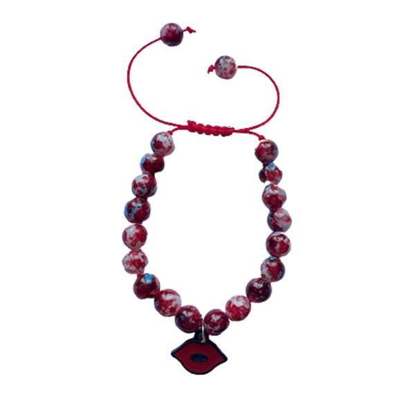 دستبند زنانه مدل آبرنگی آویز طرح لب کد HC146 دستبند زنانه مدل آبرنگی آویز طرح لب کد HC146