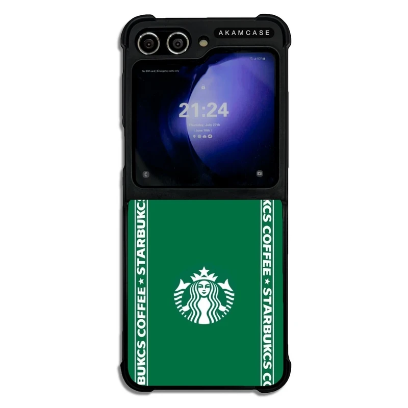 کاور آکام مدل AMC-WSGZFLIP5-STARBUCKS-22 مناسب برای گوشی موبایل سامسونگ Galaxy Z Flip 5