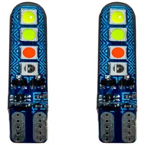 لامپ چراغ کوچک شب رو جلو سام مدل MultiColor - چشمک زن رانینگ پایه آریایی فشاری بسته ۲ عددی