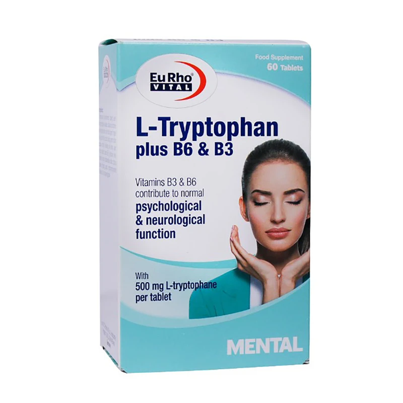 قرص ال تریپتوفان پلاس B6 و B3 یوروویتال بسته 60 عددی