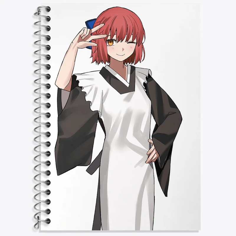 دفتر زبان 50 برگ خندالو مدل دو خط طرح بازی تسوکی هیمه‌ (Tsukihime) کد 34505
