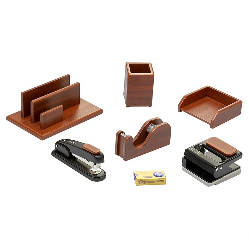 ست لوازم اداری رومیزی مدل GH-307 مجموعه ۷ عددی