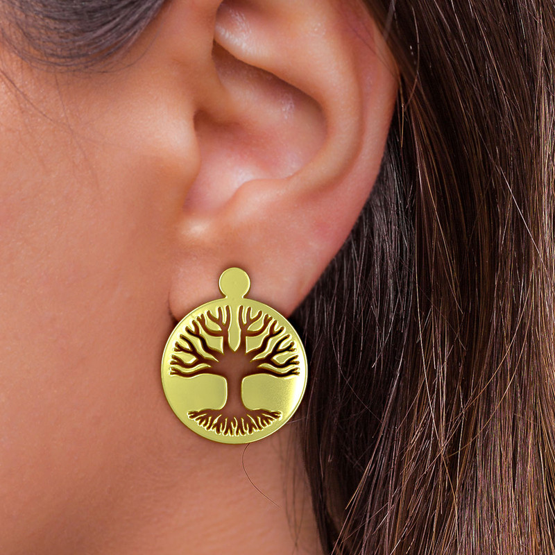 نیم ست طلا 18 عیار زنانه مدوپد مدل درخت کد NA11211