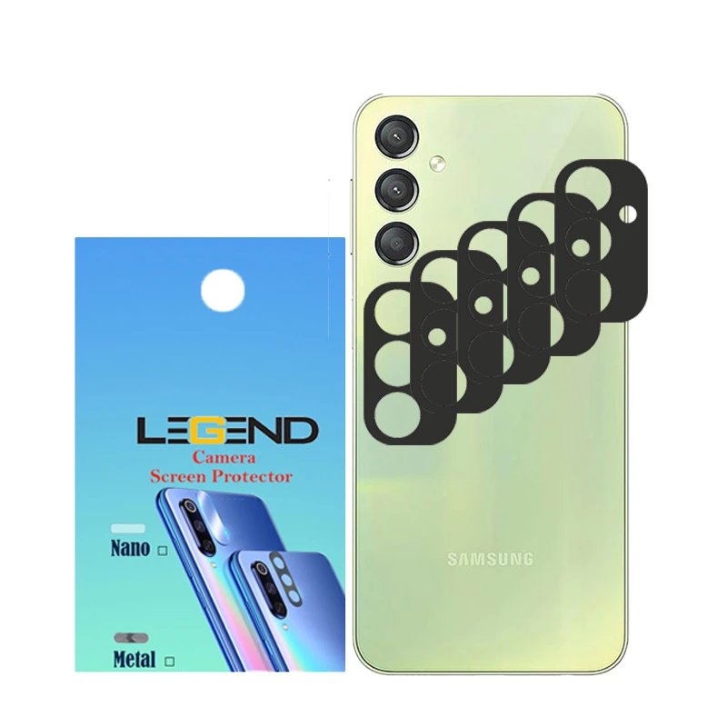 محافظ لنز دوربین لجند مدل فلزی مناسب برای گوشی موبایل سامسونگ Galaxy A24 بسته 5 عددی