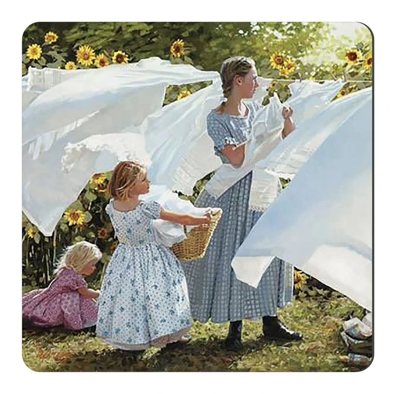 مگنت طرح دختران و ملحفه های سفید کد wmg3645