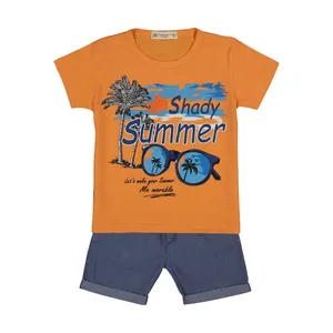 ست تی شرت و شلوارک پسرانه بی کی مدل 2211250-24