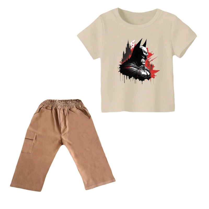 ست تی شرت و شلوارک پسرانه مدل بتمن کد ۲۹