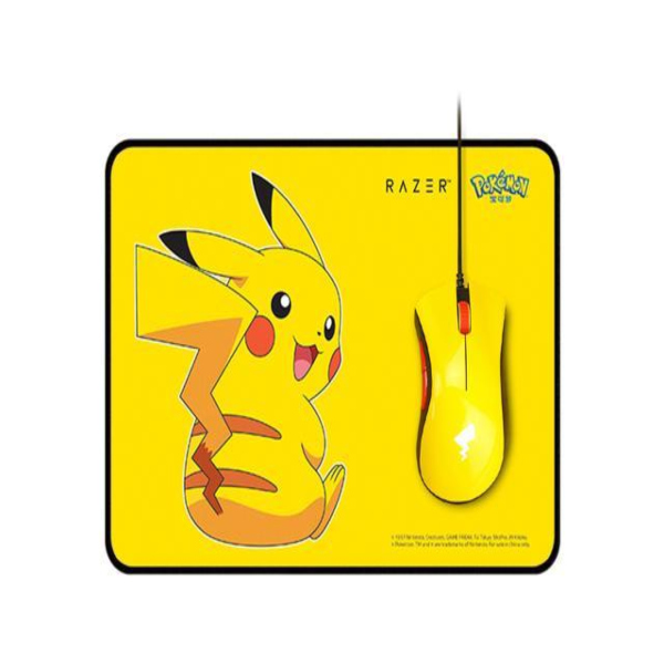 ماوس گیمینگ ریزر مدل Deathadder به همراه ماوس پد مدل Pikachu