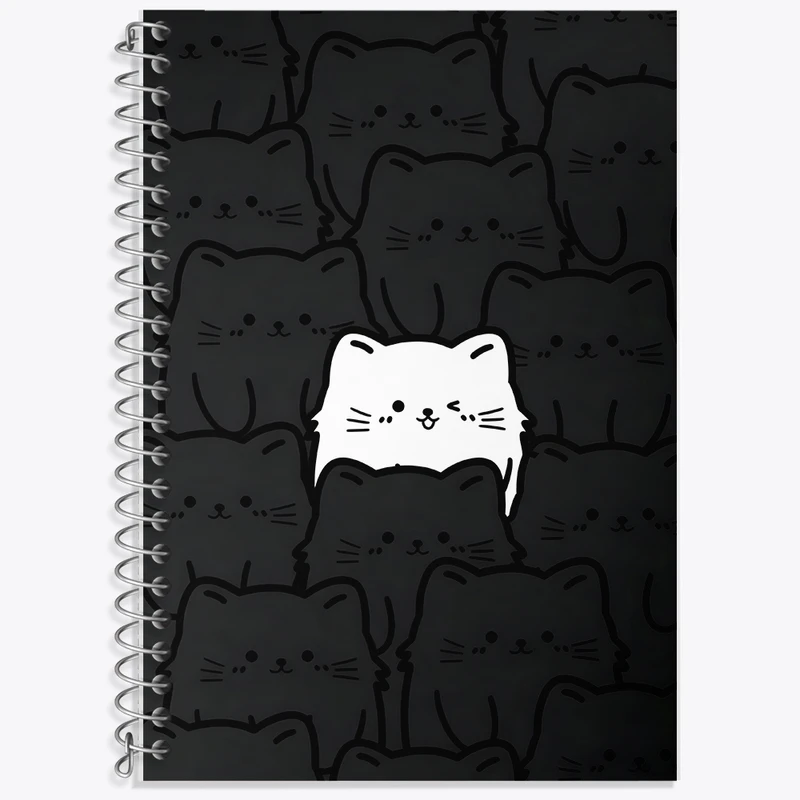 دفتر لغت 50 برگ خندالو طرح گربه (Cat) کد F1393