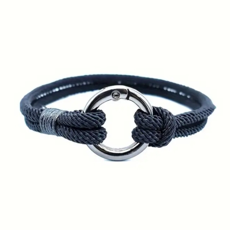 دستبند مردانه مدل پاراکورد حلقه ای کد 0369