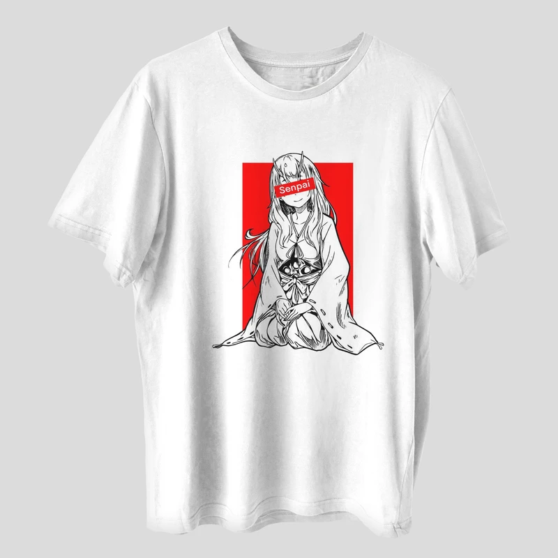 تی شرت آستین کوتاه زنانه مدل انیمه ای کیوت کد anm190