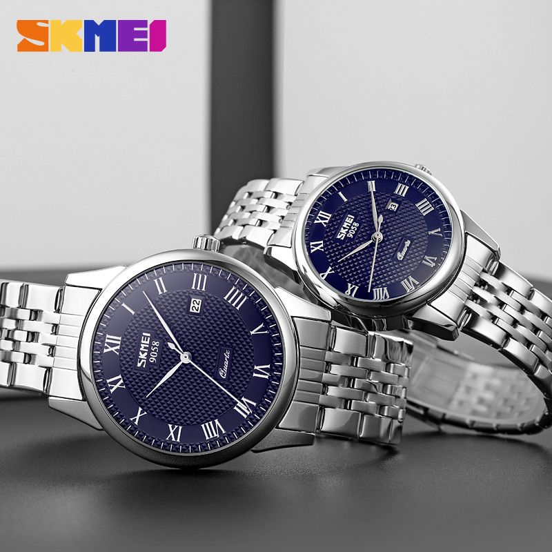 ست ساعت مچی عقربه ای زنانه و مردانه اسکمی مدل 9058MANWO -  - 9