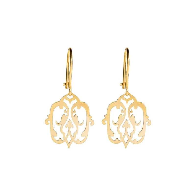 گوشواره طلا 18 عیار زنانه قیراط طرح اسلیمی کد GH5233
