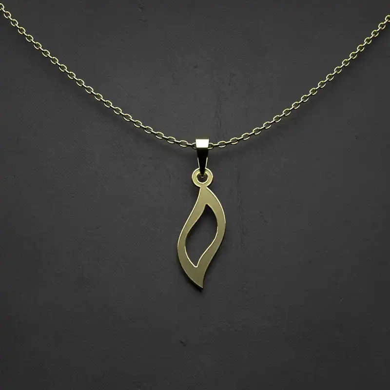 گردنبند طلا 18 عیار زنانه مدوپد مدل هندسی کد PP2-1-1109