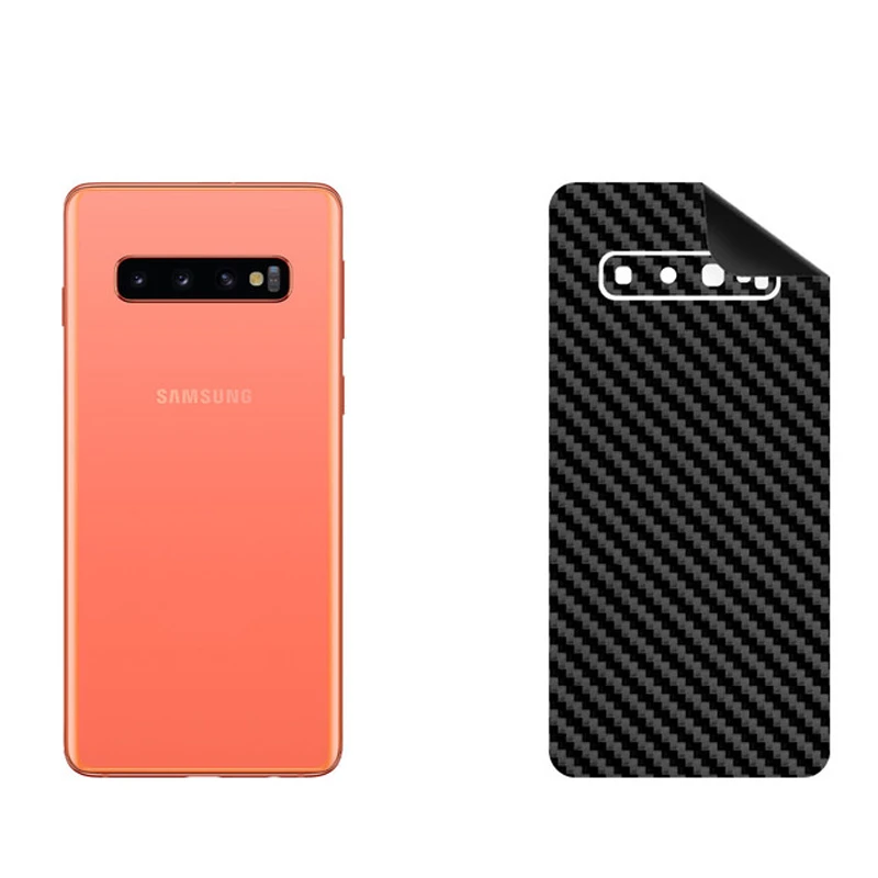 برچسب پوششی بستور مدل BT-Fiber طرح فیبر کربن مناسب برای گوشی موبایل سامسونگ Galaxy S10