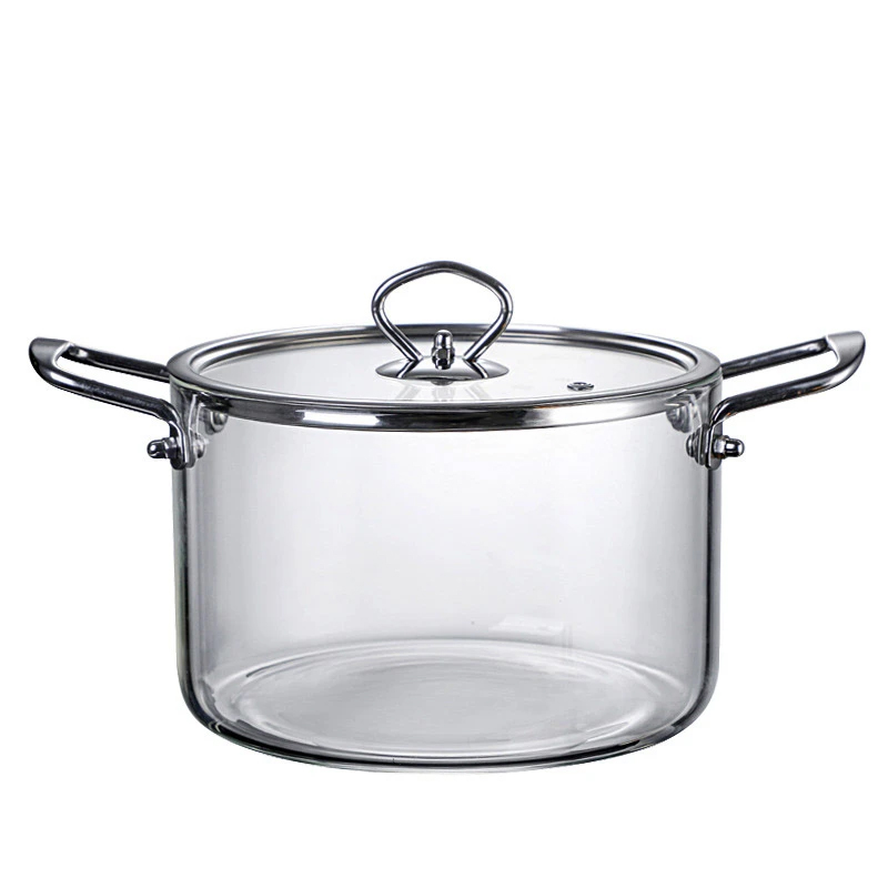 قابلمه پیرکس مدل شعله مستقیم دسته استیل کد 3.5L سایز 20