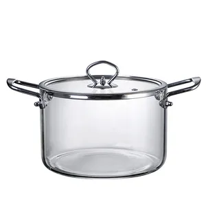 قابلمه پیرکس مدل شعله مستقیم دسته استیل کد 3.5L سایز 20