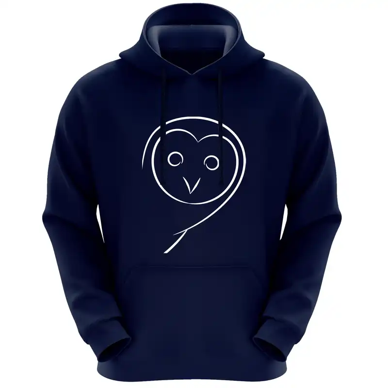 هودی زنانه مدل جغد F280 رنگ سرمه ای