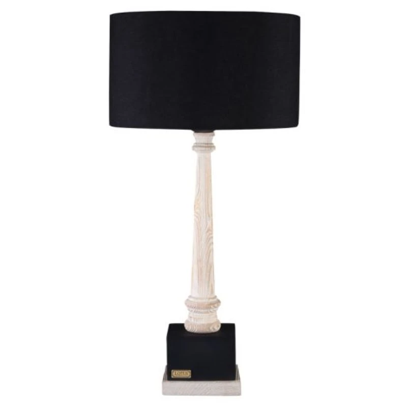آباژور رومیزی چوبی لوتوس مدل  ماتیلد کد TLSW-80808 MATILDE-N/BL