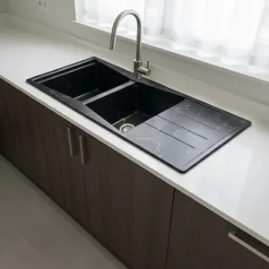 سینک ظرفشویی کورین توکار دو لگنه مدل فلورا BG