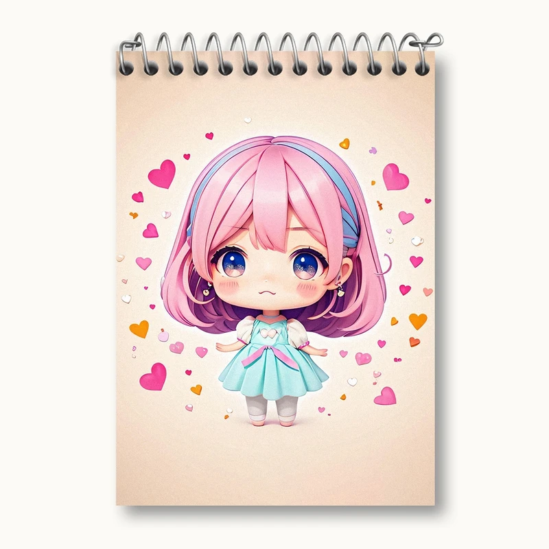 دفتر یادداشت 50 برگ خندالو مدل دخترانه (Girlish) کد 36889