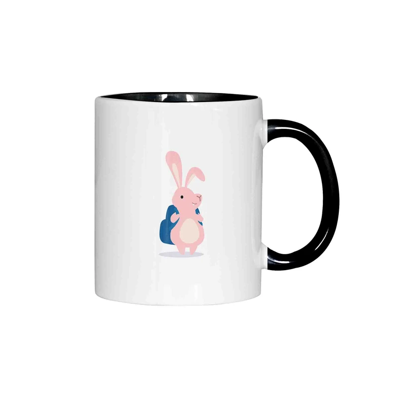 ماگ ژالینو طرح خرگوش صورتی کد 001