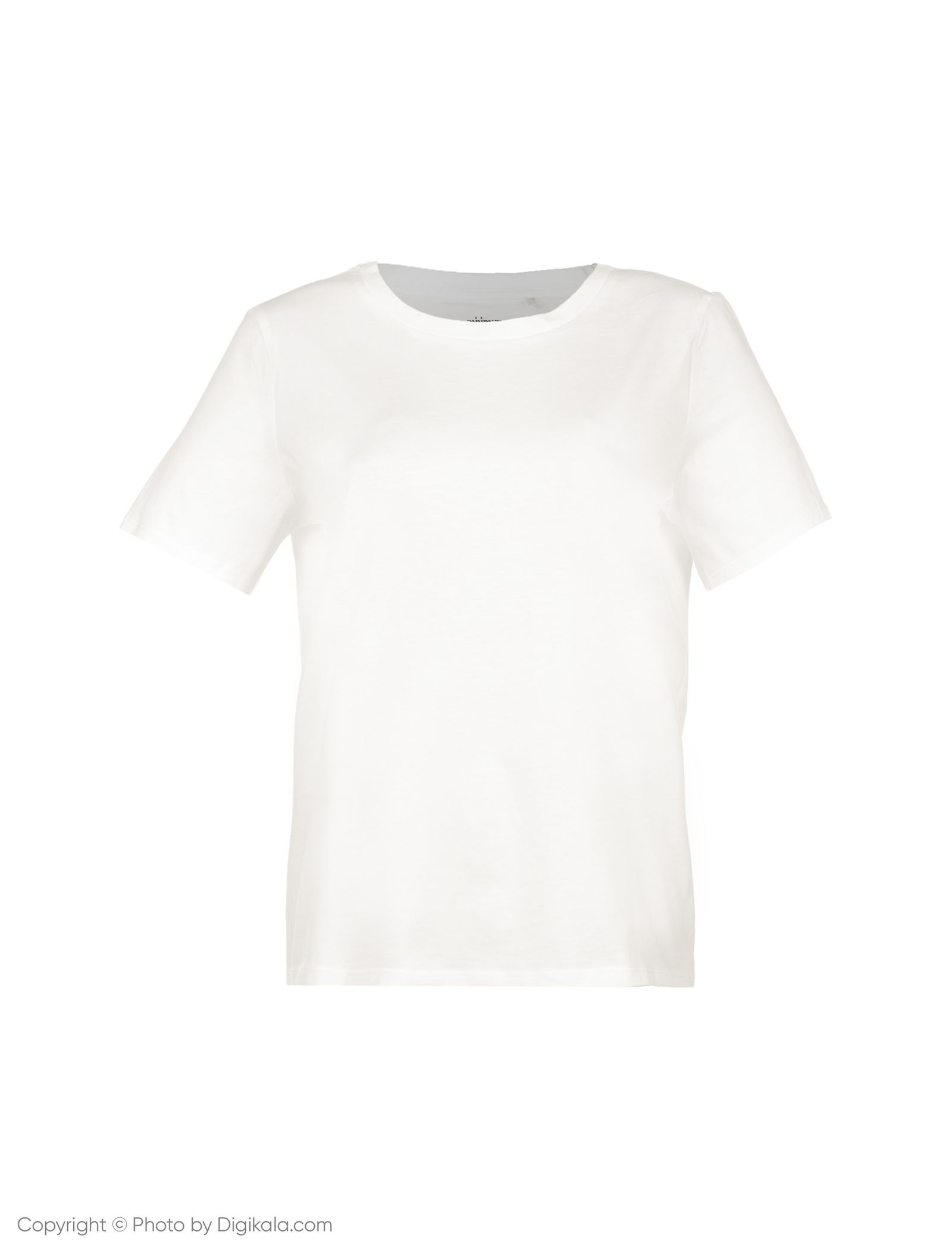 تی شرت نخی یقه گرد زنانه Kimma - مینیموم - سفيد - 2