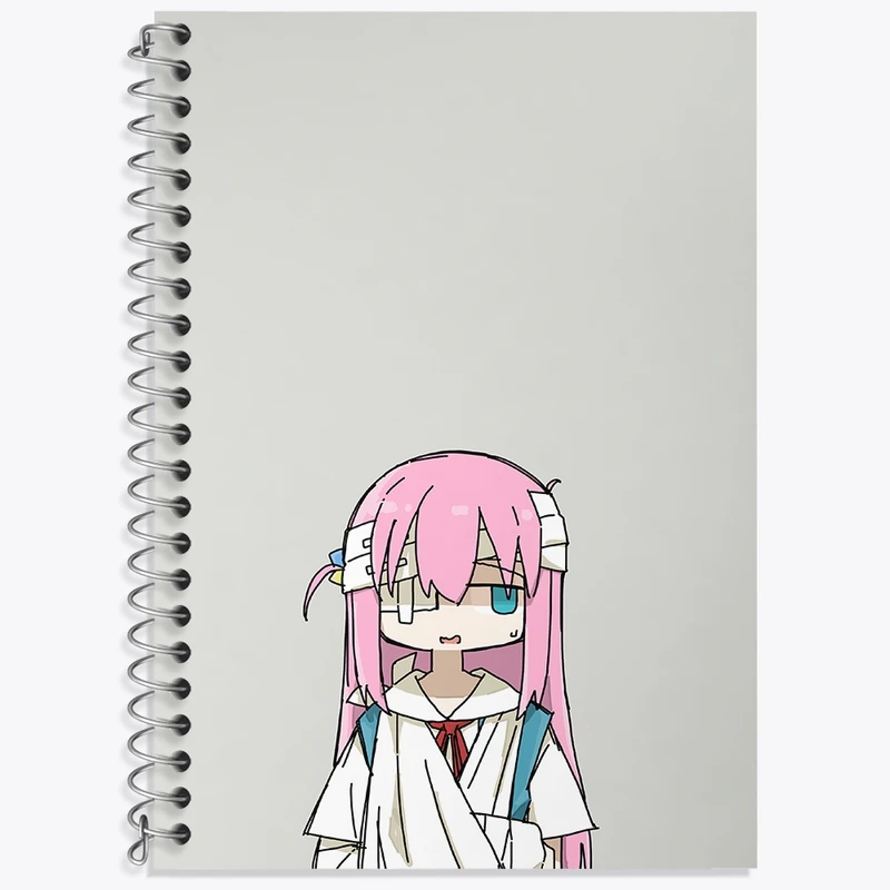 دفتر زبان 50 برگ خندالو مدل دو خط طرح انیمه بوچی راک کد 31238