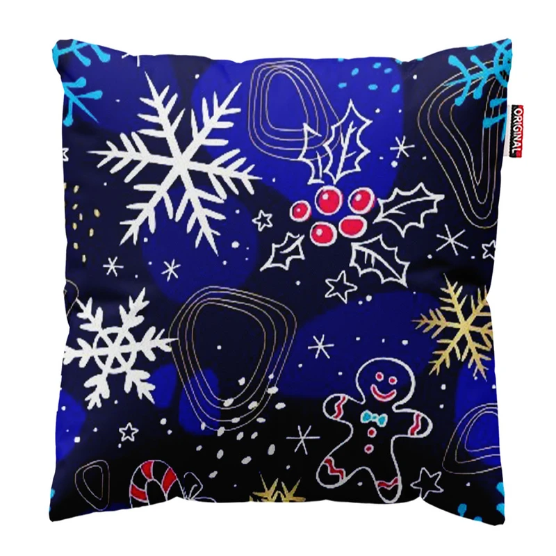 کوسن پاد آفرین طرح زمستون کریسمس کد 2596 سایز 30*30 سانتی متر