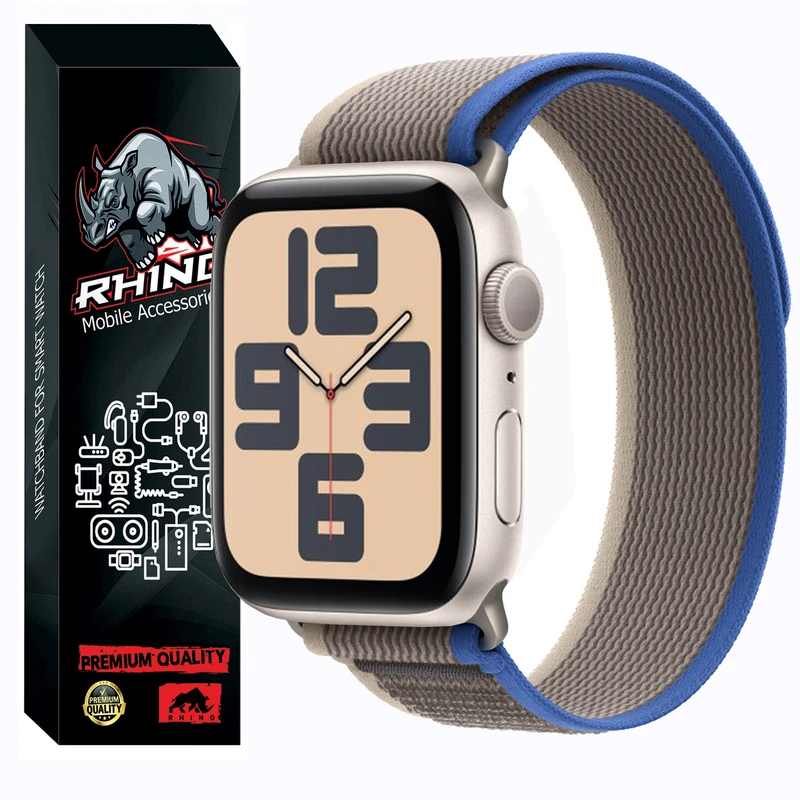 بند راینو مدل Trail Loop مناسب برای اپل واچ سری SE 2023 44 میلی متری