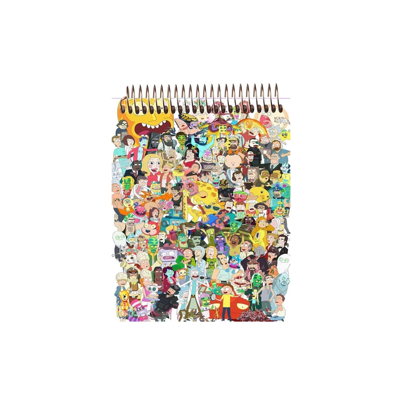 دفتر نقاشی 50 برگ بانیبو مدل ریک و مورتی کد 844