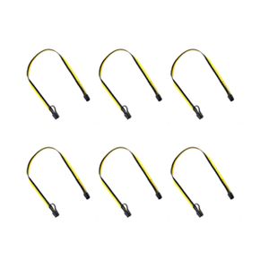 کابل برق کارت گرافیک 6 پین به 8 پین مدل W3 طول 0.5 متر بسته 6 عددی