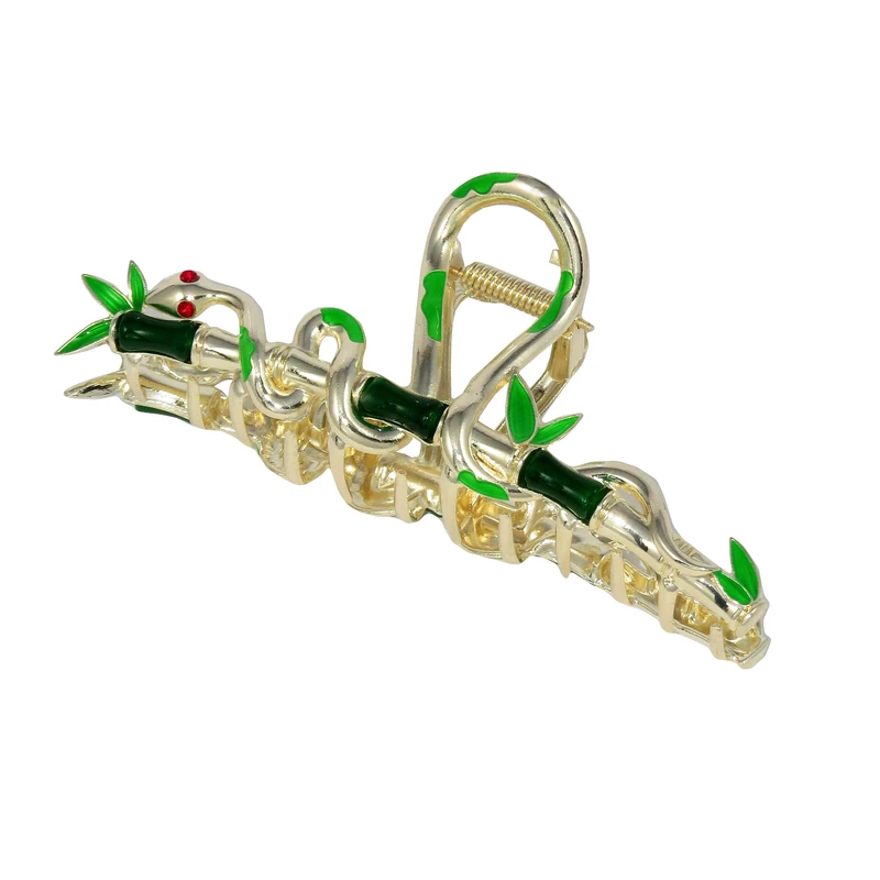 کلیپس مو زنانه مدل مار روی چوب بامبو کد G_Lnd_1393