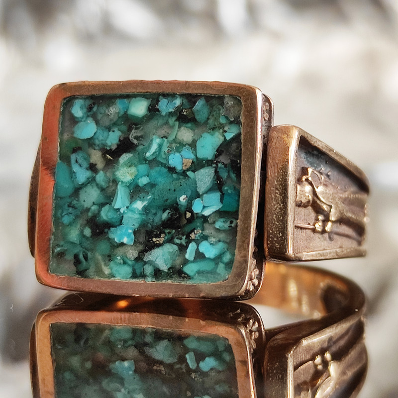 انگشتر مردانه مدل فیروزه کد GL091